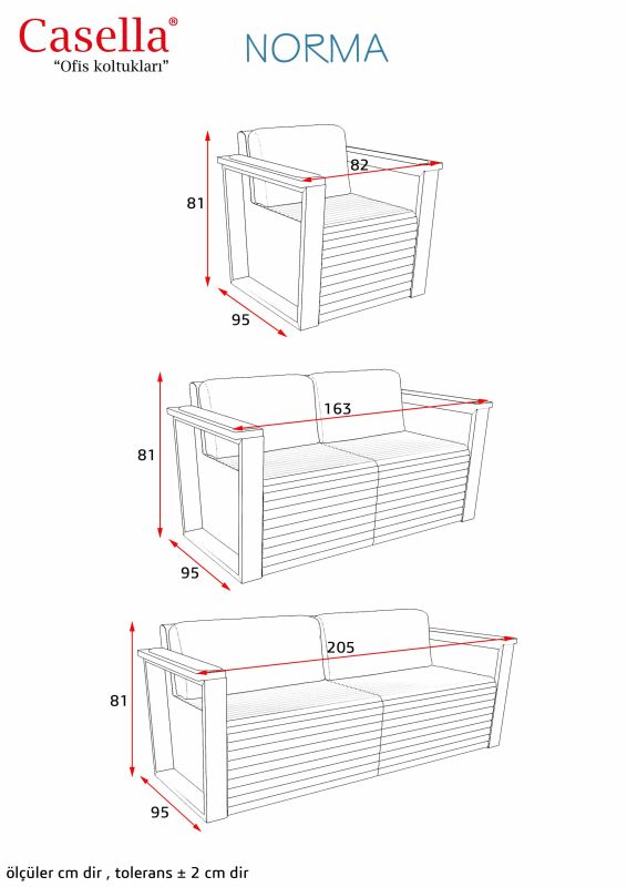 Divan ofis üçün Casella Norma 02