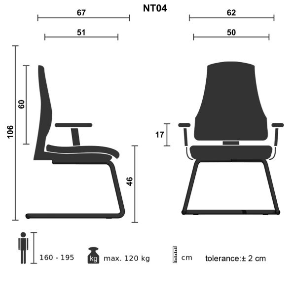 Oturacaq ofis üçün Casella Nitro NT 04