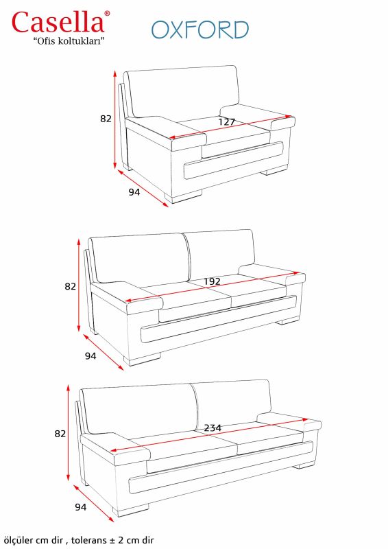 Divan ofis üçün Casella Oxford O 216