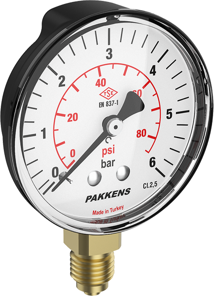 Манометр Pakkens сухого типа (0-6 Бар 63 мм) 0631000106 