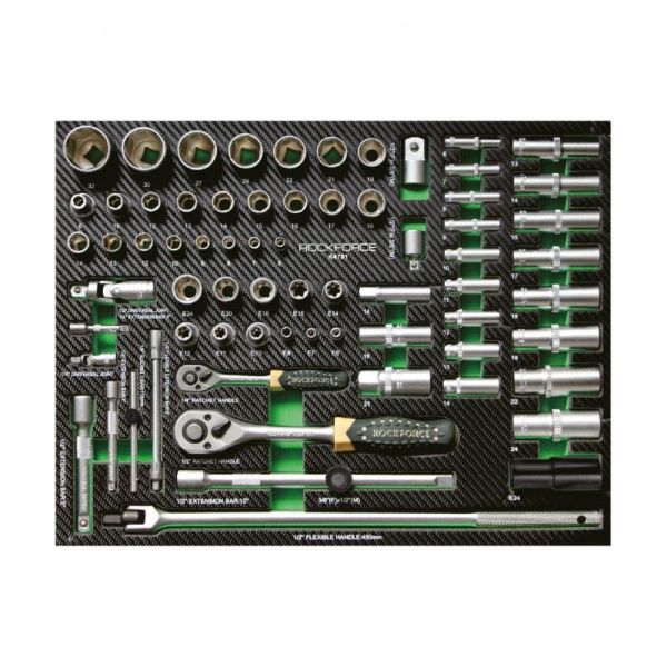 Alətlər üçün iş masası Rockforce, 7 bölməli / 274 ədəd / yaşıl, RF-55300