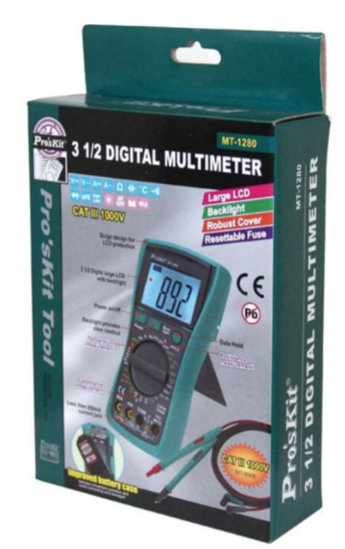 Multimetr rəqəmsal Pro'skit MT-1280D