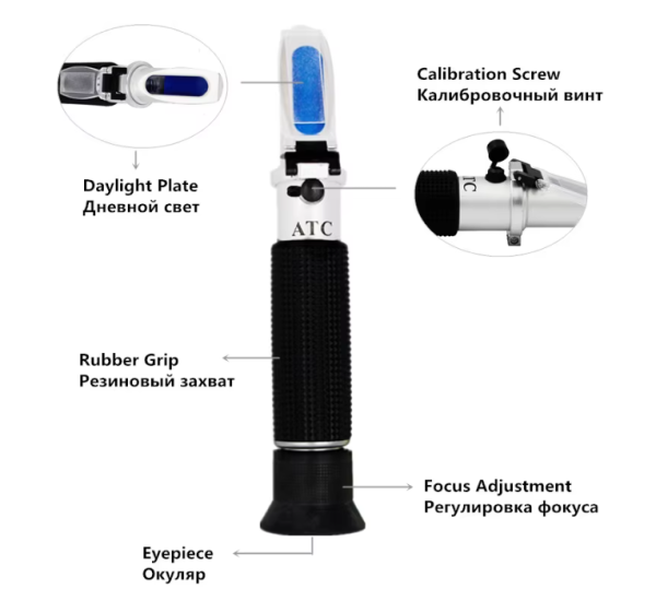 Refraktometr suyun duzluluğu ölçən RF006BX (0–10%, ATC) Refraktometr suyun duzluluğu ölçən RF006BX (0–10%, ATC)