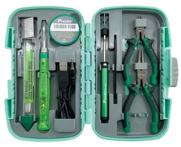 Alət dəsti mini lehimləmə dəmiri ilə Pro'skit PK-324