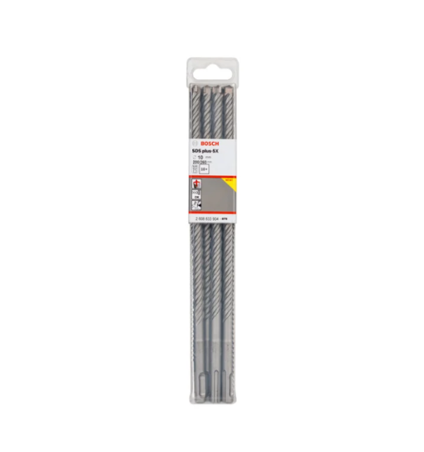 Burğu dəsti beton üçün SDS-plus-5X 10x200х260 (10ədəd) mm Bosch 2608833904