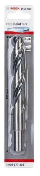 Burğu metal üçün HSS Pointteq 14x108x160 mm Bosch 2608577306
