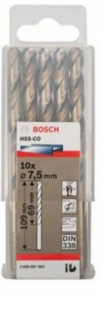 Burğu metal üçün HSS-CO 7.5x69x109 mm Bosch 2608585893