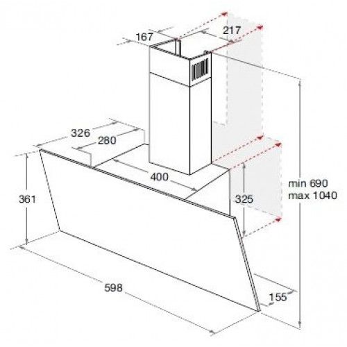 Каминная вытяжка Indesit IHVP 6.6 LM K